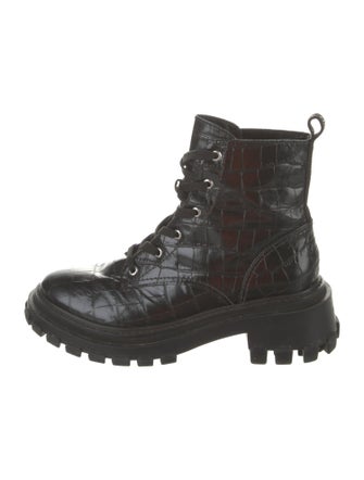 Schutz Leather Combat Boots