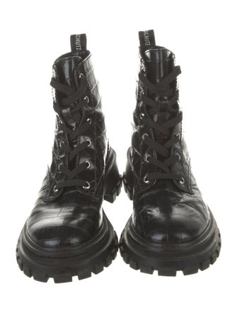 Schutz Leather Combat Boots