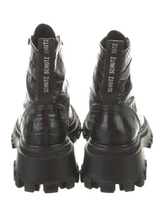 Schutz Leather Combat Boots