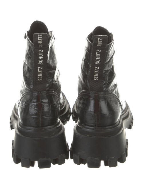 Schutz Leather Combat Boots