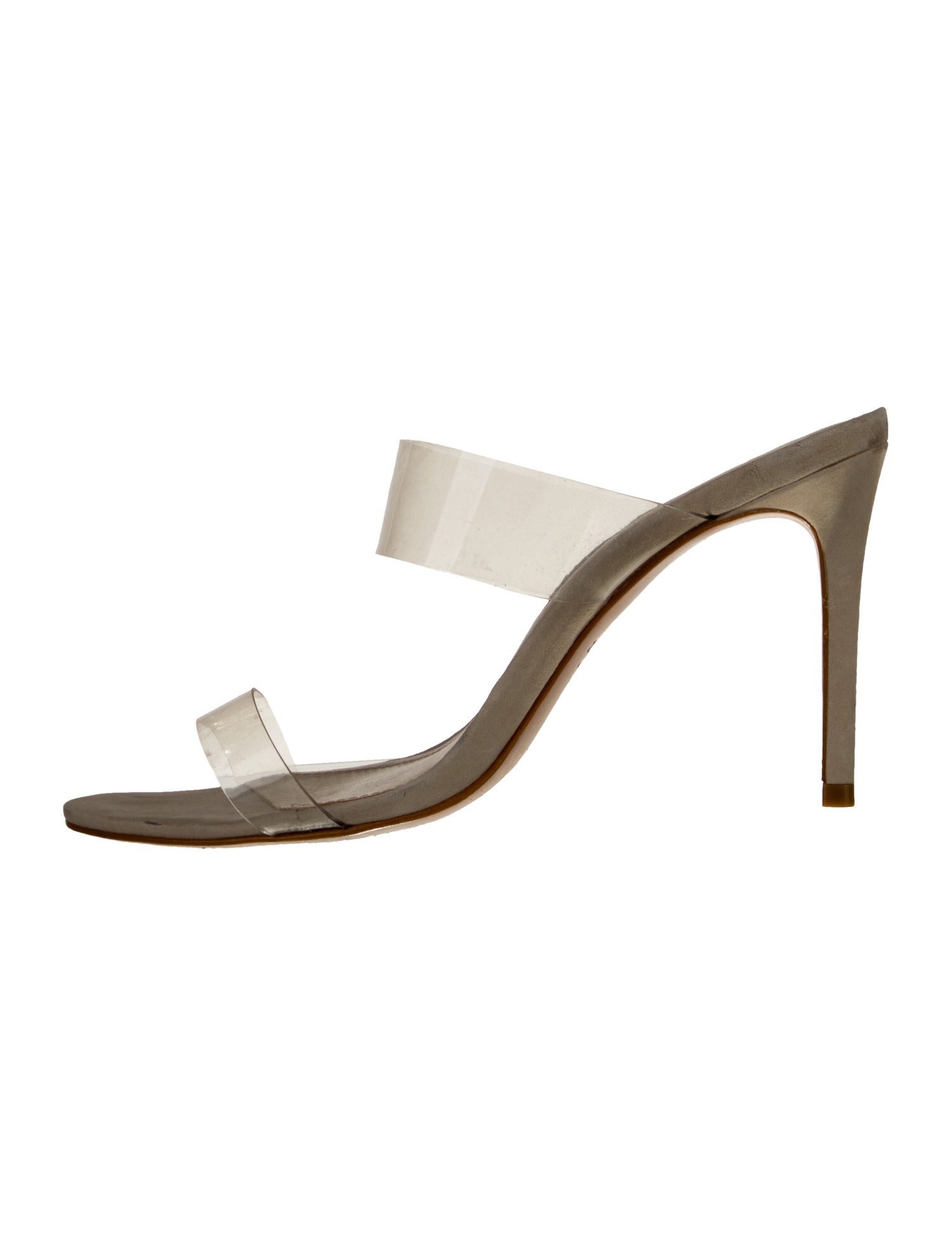 Schutz Suede Leather Trim Embellishment Slides