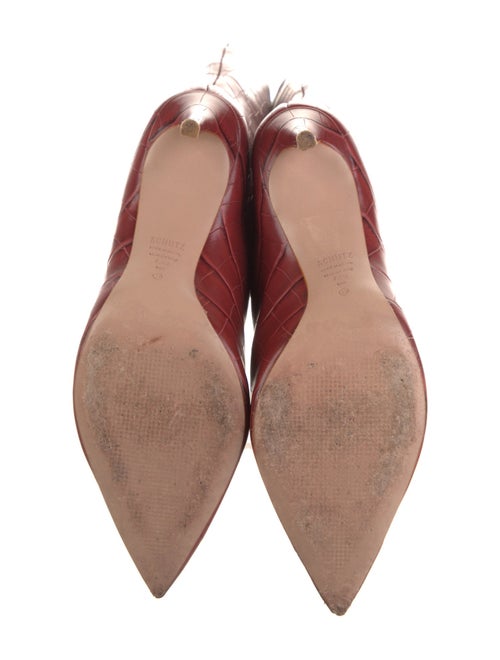 Schutz Embossed Leather Animal Print Boots