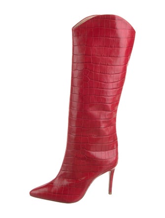 Schutz Embossed Leather Boots