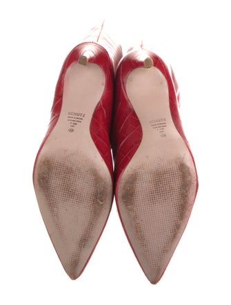 Schutz Embossed Leather Boots