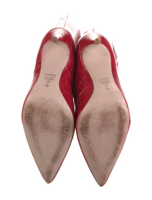 Schutz Embossed Leather Boots