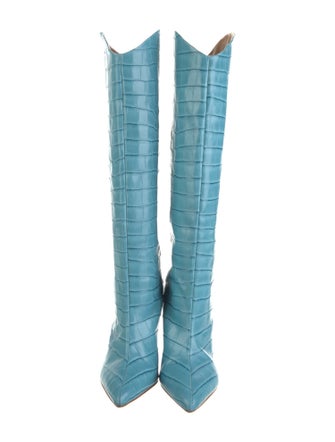 Schutz Embossed Leather Boots