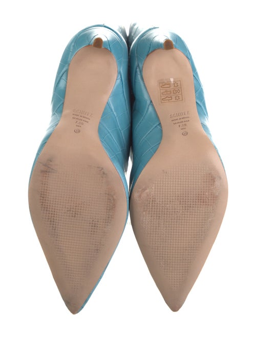 Schutz Embossed Leather Boots