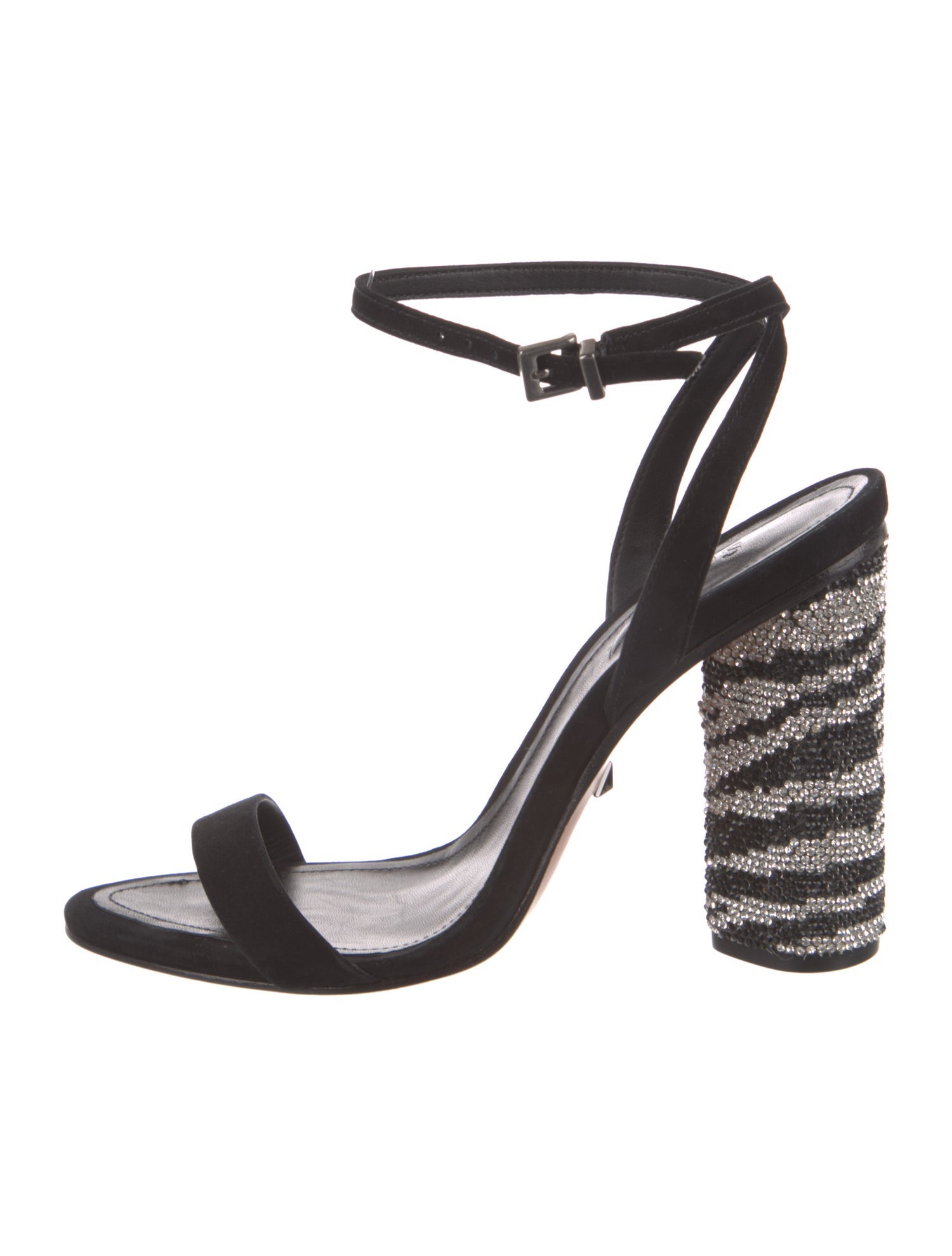Schutz Suede Studded Accents Sandals