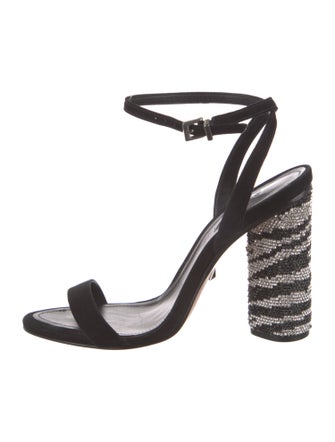 Schutz Suede Studded Accents Sandals