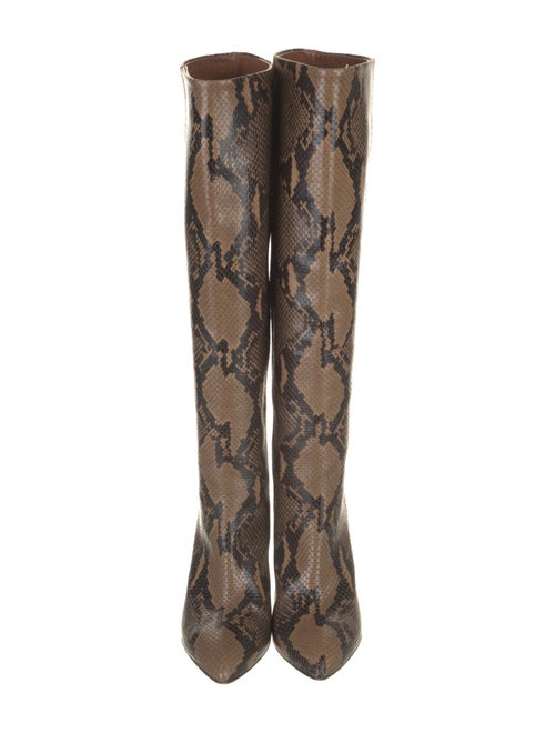 Schutz Snakeskin Animal Print Boots