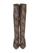 Schutz Snakeskin Animal Print Boots