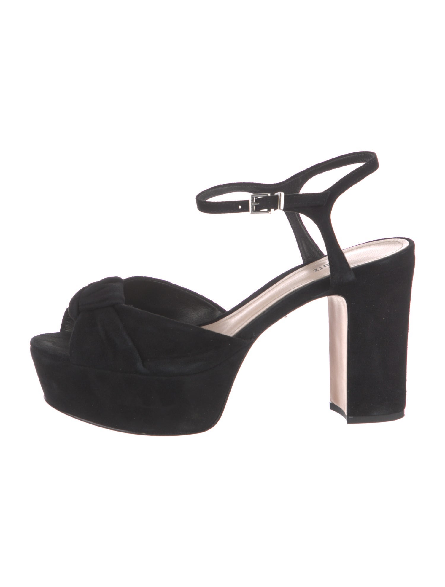 Schutz Suede Cutout Accent Sandals