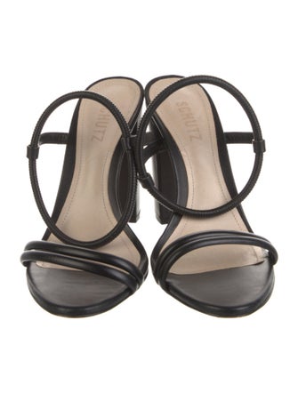 Schutz Leather Slingback Sandals