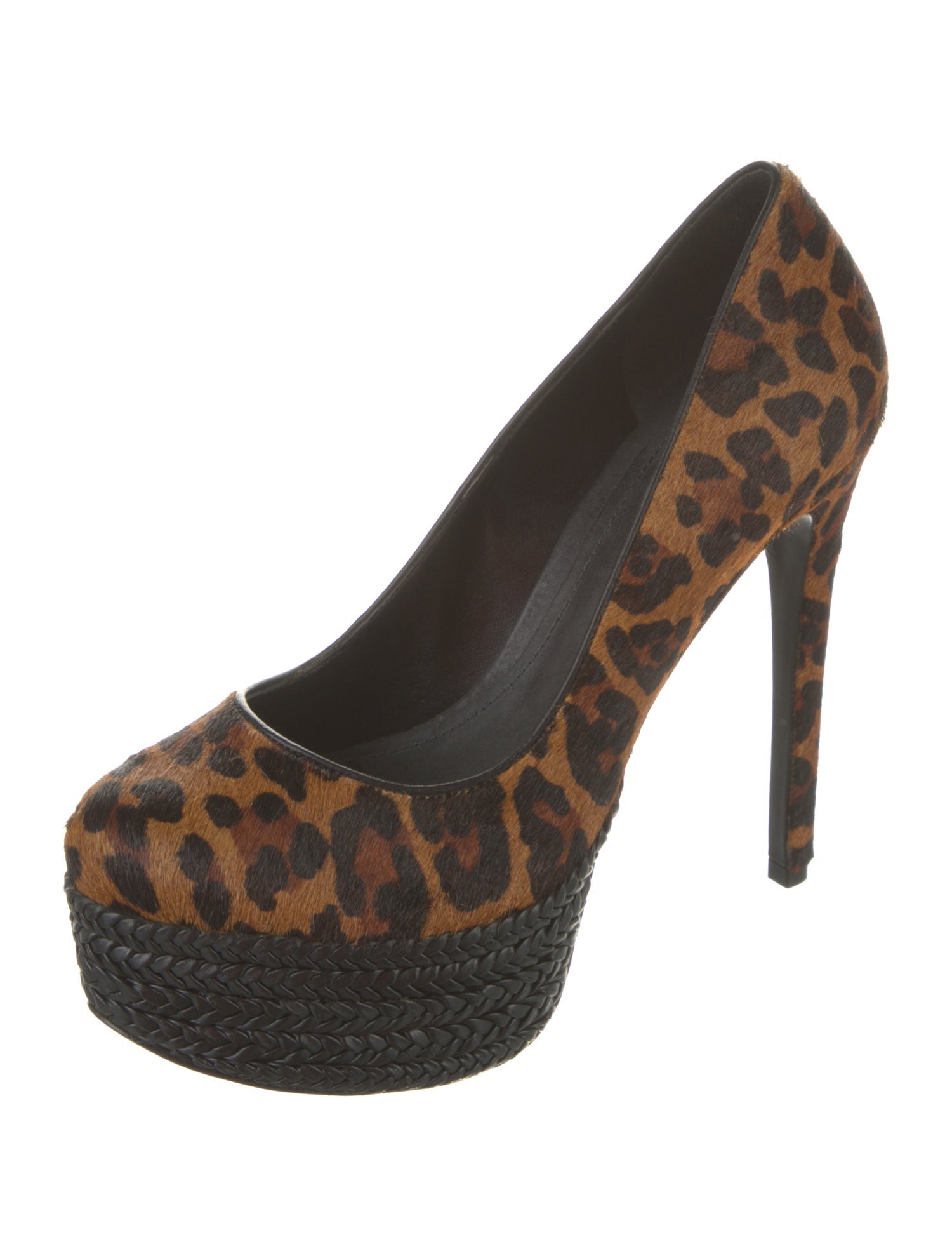 Schutz Ponyhair Animal Print Pumps