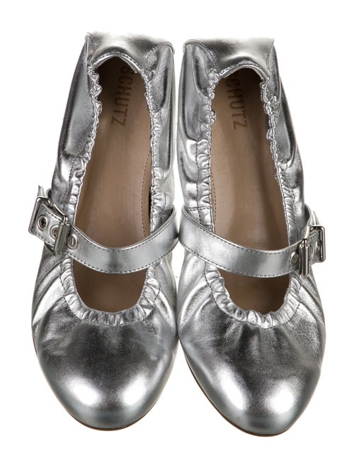 Schutz Leather Mary Jane Flats