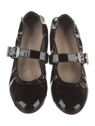 Schutz Patent Leather Mary Jane Flats
