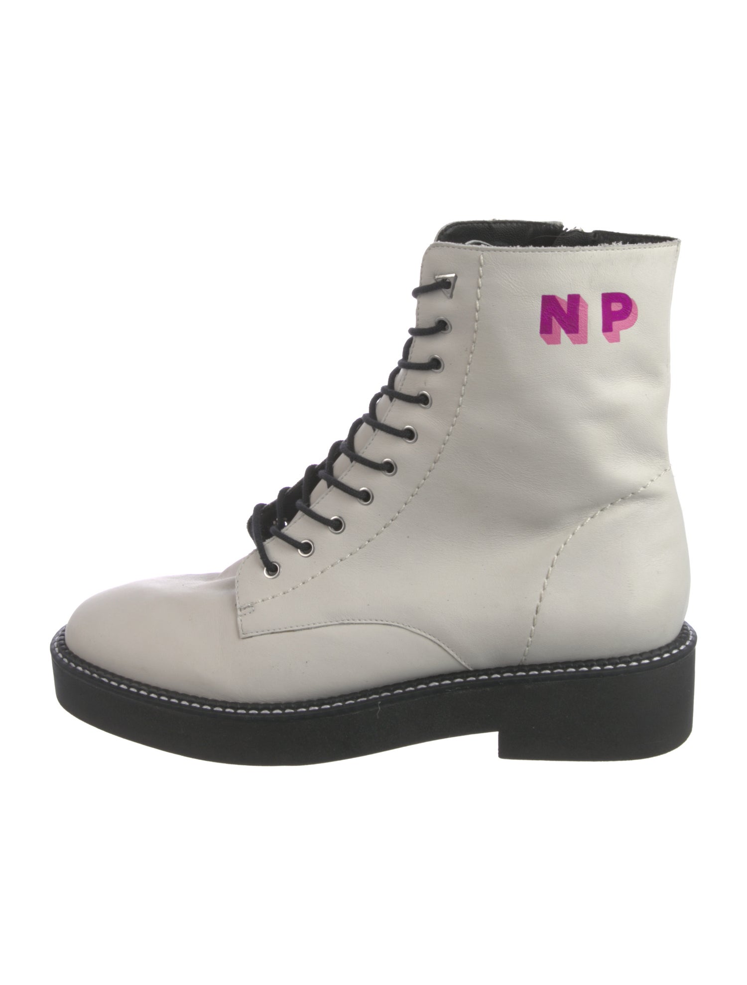 Schutz Leather Combat Boots