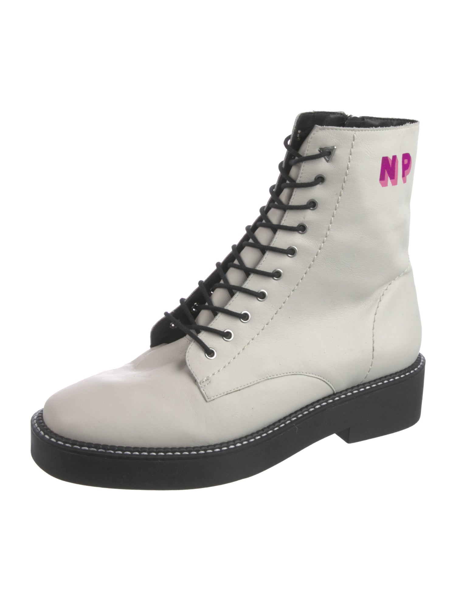 Schutz Leather Combat Boots