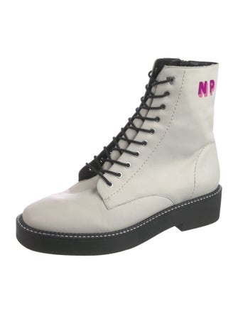 Schutz Leather Combat Boots