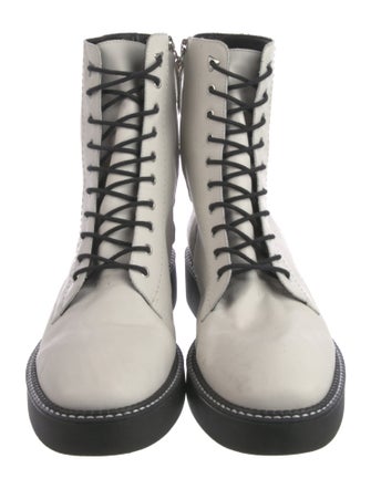 Schutz Leather Combat Boots