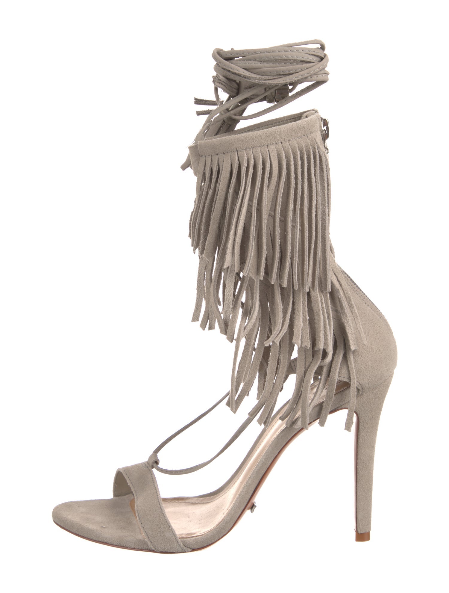 Schutz Suede Tassel Accents Gladiator Sandals