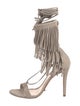 Schutz Suede Tassel Accents Gladiator Sandals