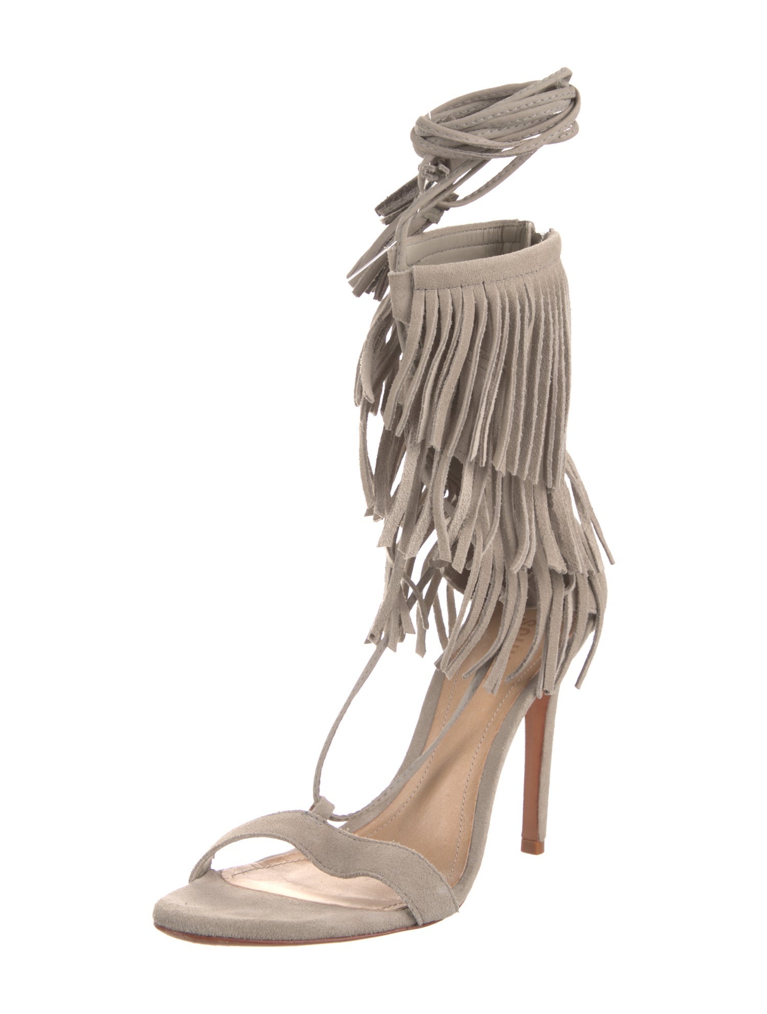 Schutz Suede Tassel Accents Gladiator Sandals