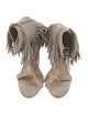 Schutz Suede Tassel Accents Gladiator Sandals