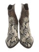 Schutz Leather Animal Print Western Boots