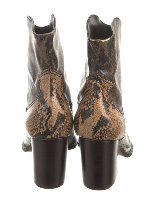 Schutz Leather Animal Print Western Boots