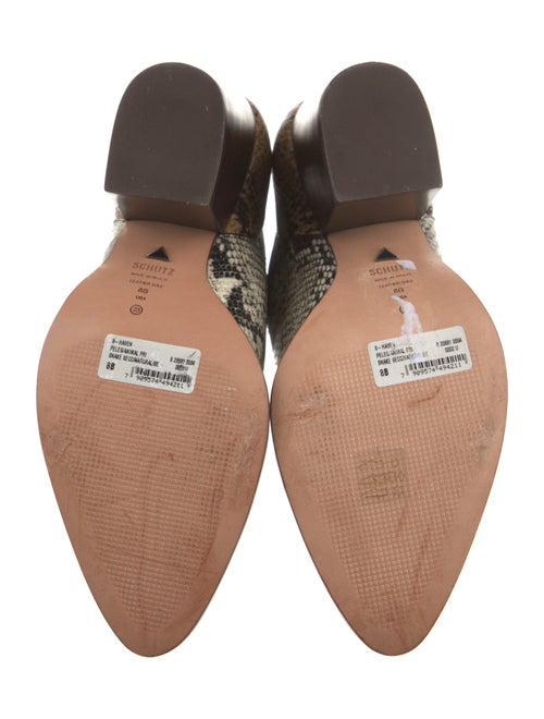 Schutz Leather Animal Print Western Boots