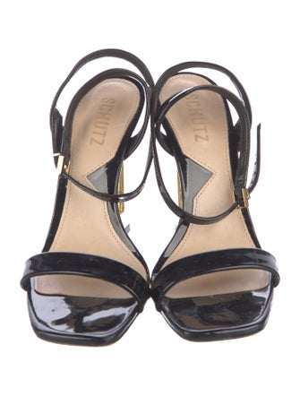 Schutz Patent Leather Sandals