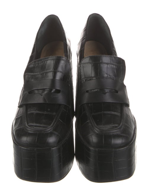 Schutz Embossed Leather Pumps