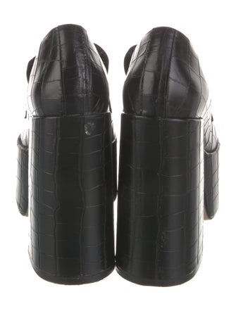 Schutz Embossed Leather Pumps