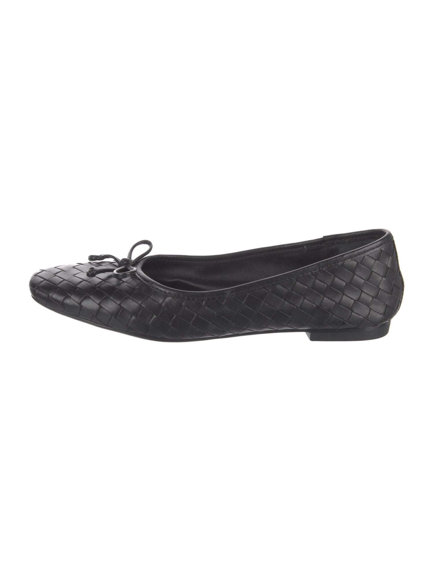 Schutz Leather Bow Accents Flats