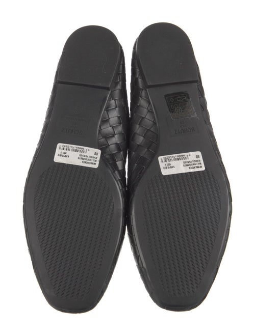 Schutz Leather Bow Accents Flats
