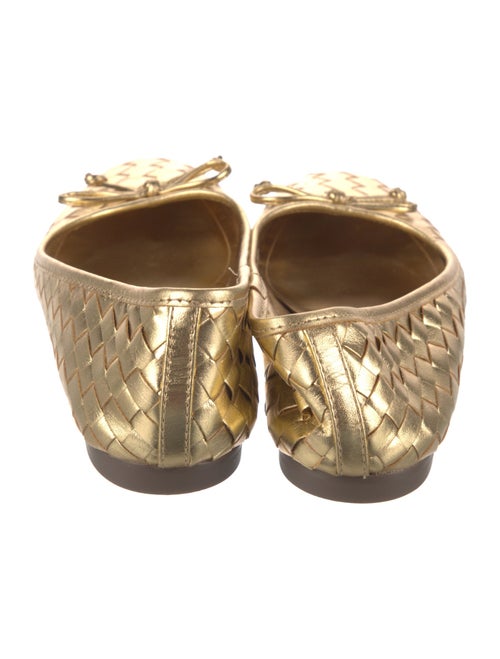 Schutz Leather Bow Accents Ballet Flats