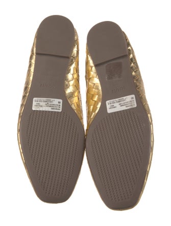 Schutz Leather Bow Accents Ballet Flats