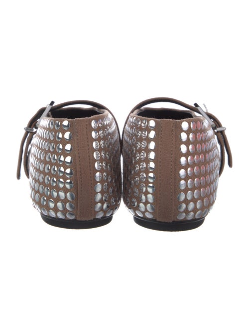 Schutz Suede Colorblock Pattern Slides