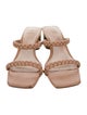 Schutz Leather Braided Accents Slides