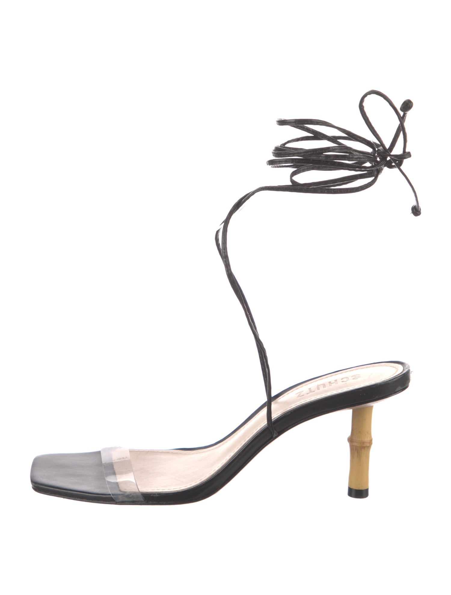 Schutz Leather Leather Trim Embellishment Sandals