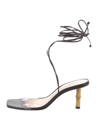 Schutz Leather Leather Trim Embellishment Sandals