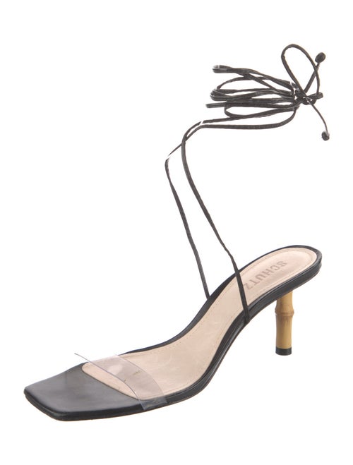 Schutz Leather Leather Trim Embellishment Sandals