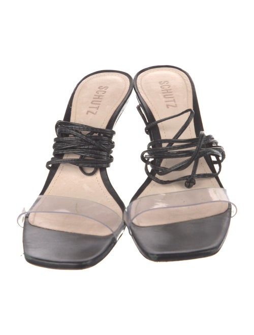 Schutz Leather Leather Trim Embellishment Sandals