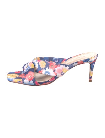 Schutz Floral Print Slides