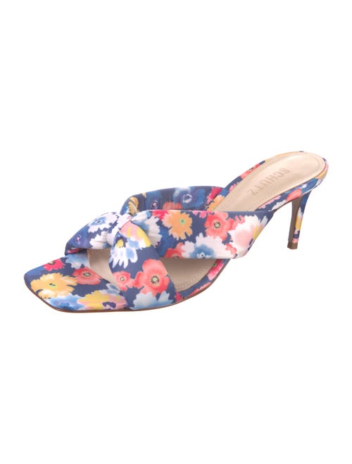 Schutz Floral Print Slides
