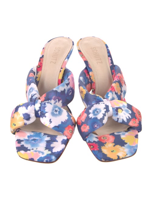 Schutz Floral Print Slides