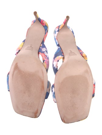 Schutz Floral Print Slides