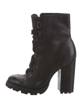 Schutz Leather Lace-Up Boots
