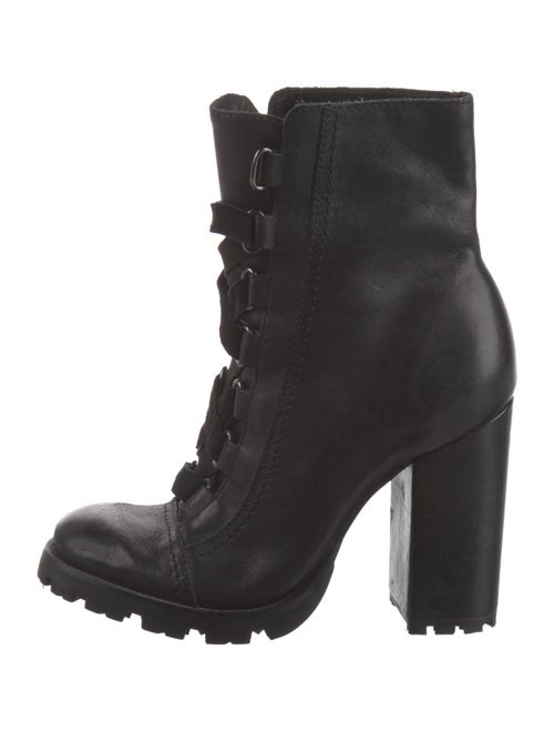 Schutz Leather Lace-Up Boots